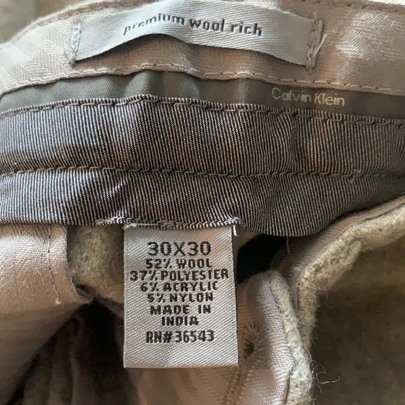 Calvin Klein Slim Fit Wool Pants - Picture 9 of 9